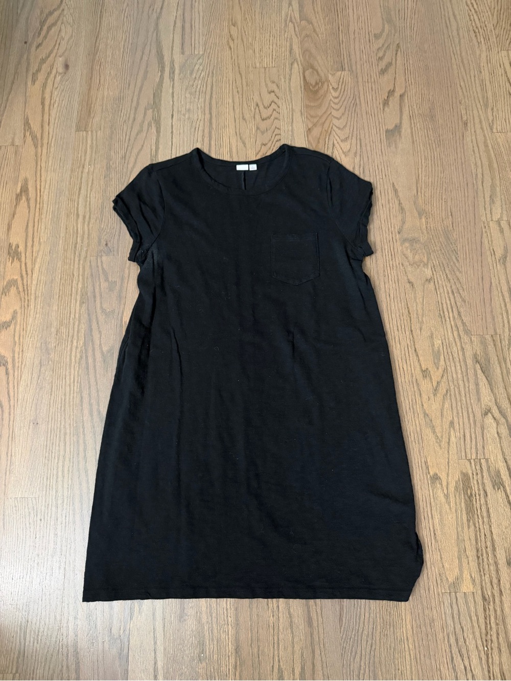 GAP Black Short Sleeve Mini Pocket T-Shirt Dress